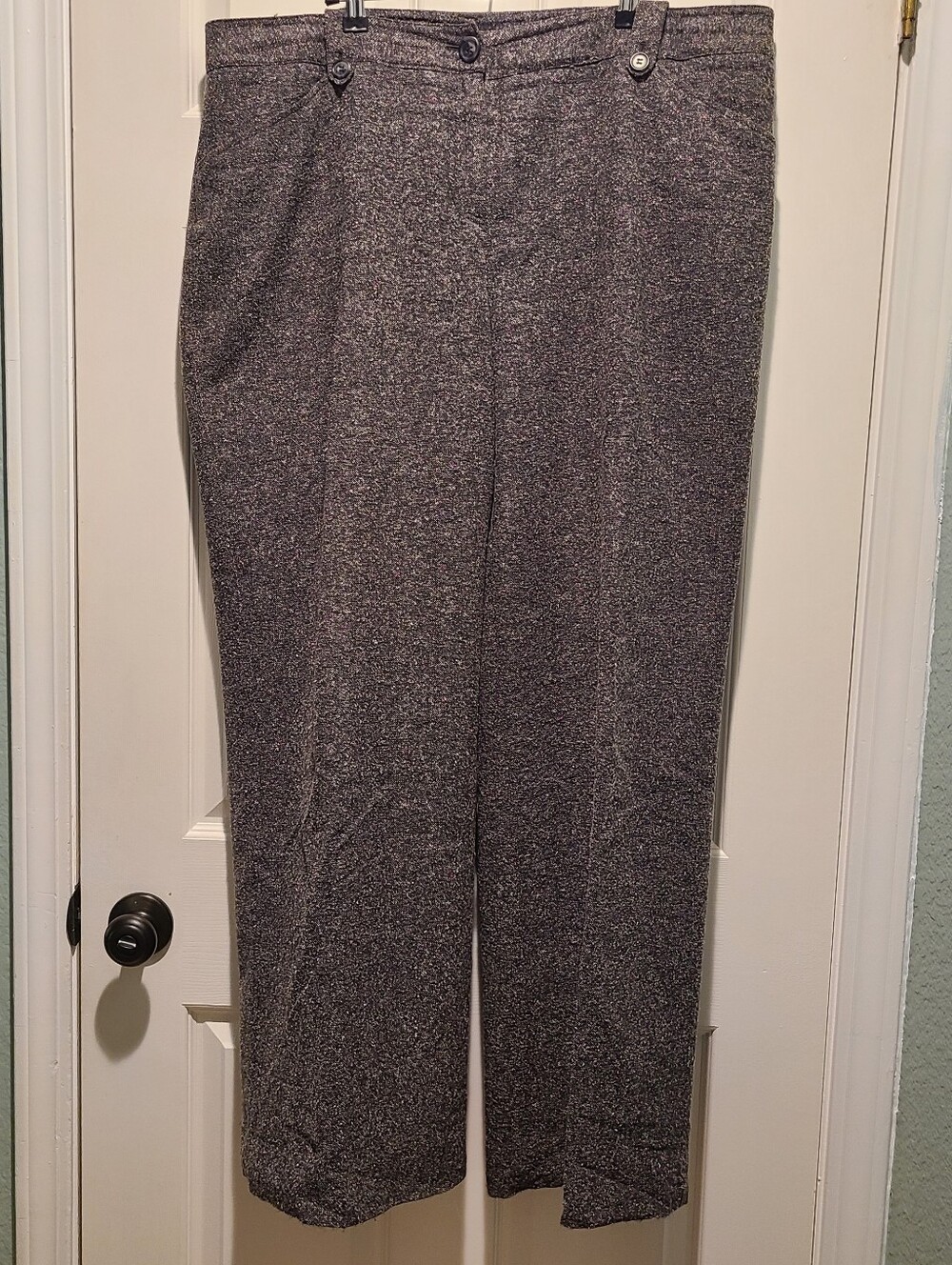 Wide-Leg Tweed Trousers